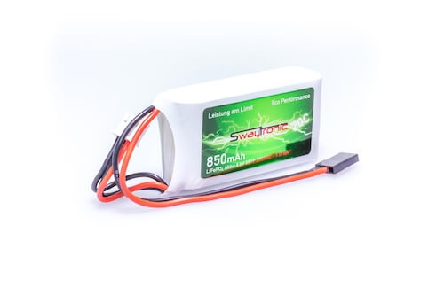 SWAYTRONIC LiFePO4 2S 6.6V 850mAh 20C/40C JR