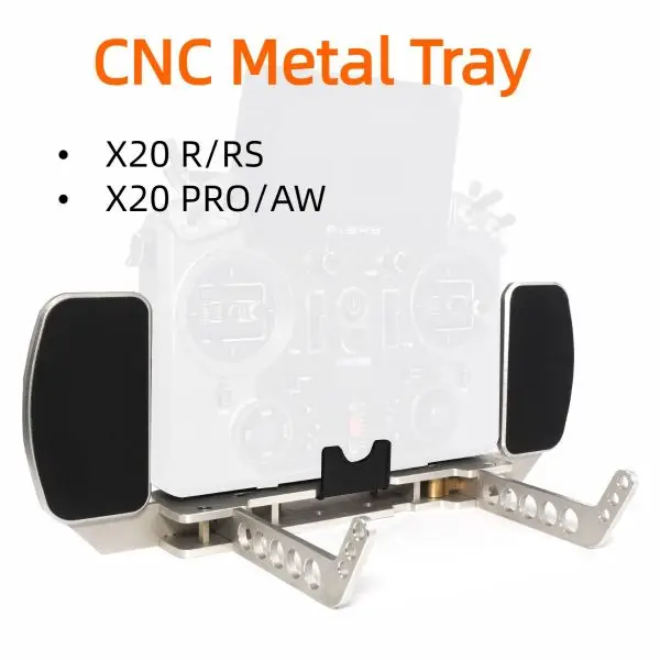 FrSky CNC Metal Tray für Tandem X20 R/RS/PRO/AW mit optionalem Sender-Schultergurt – Modellflugzentrum Schweiz