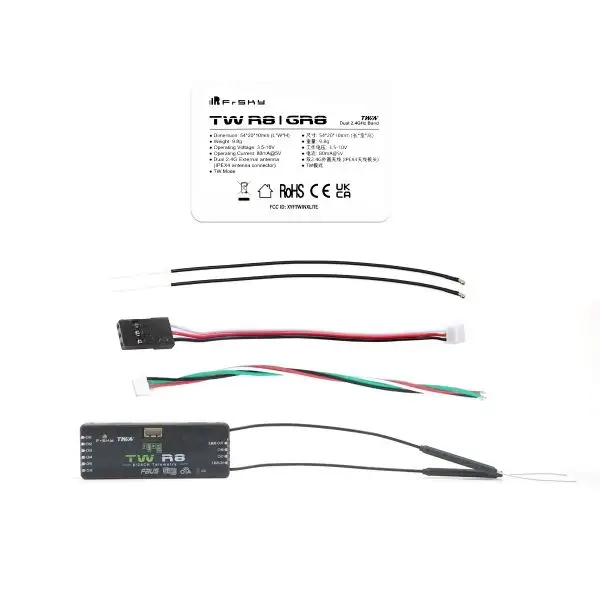 FrSky TW R8 Dual 2.4G Receiver mit 8CH Ports – Modellflugzentrum Schweiz