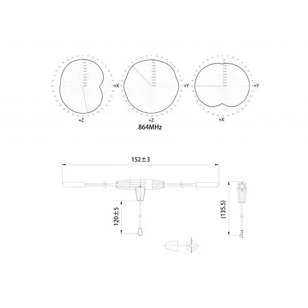 FrSky 900MHz Ipex1 Dipol T Antenne für R9 Slim / R9 Slim+ / R9 Slim+ OTA / R9 STAB OTA Empfänger – Modellflugzentrum Schweiz