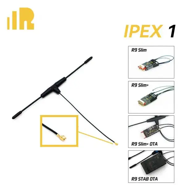 FrSky 900MHz Ipex1 Dipol T Antenne für R9 Slim / R9 Slim+ / R9 Slim+ OTA / R9 STAB OTA Empfänger – Modellflugzentrum Schweiz