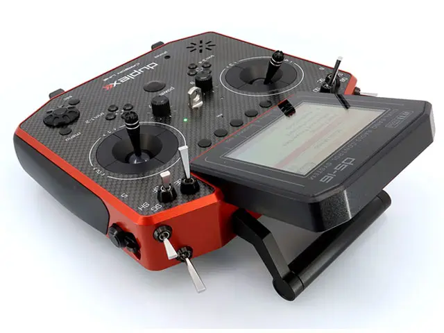 JETI Duplex Hand-Sender DS-16 II Carbon Line Rot lacquered mit R10 Empfänger von JETI Model – Modellflugzentrum Schweiz