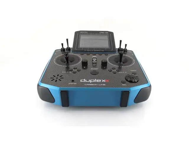 JETI Duplex Hand-Sender DS-16 II Carbon Line Blau lacquered mit R10 Empfänger von JETI Model – Modellflugzentrum Schweiz