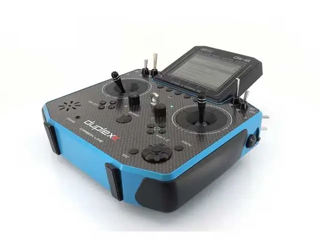 JETI Duplex Hand-Sender DS-16 II Carbon Line Blau lacquered mit R10 Empfänger von JETI Model – Modellflugzentrum Schweiz