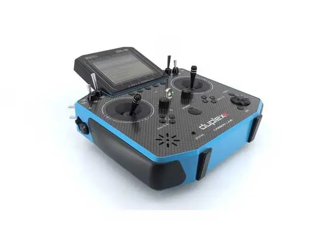 JETI Duplex Hand-Sender DS-16 II Carbon Line Blau lacquered mit R10 Empfänger von JETI Model – Modellflugzentrum Schweiz