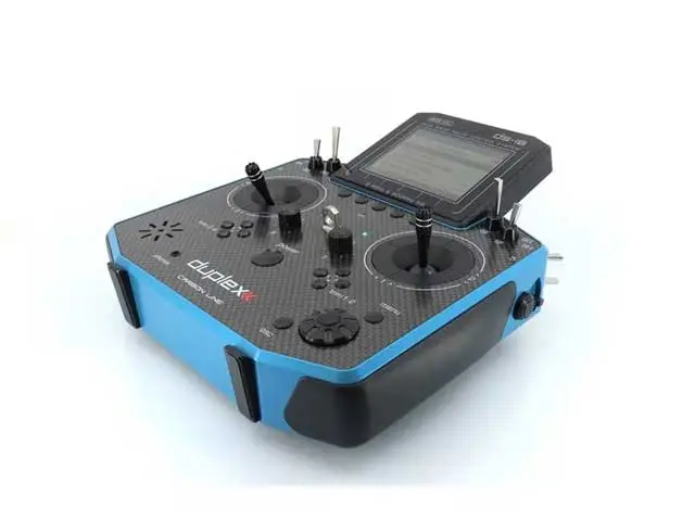 JETI Duplex Hand-Sender DS-16 II Carbon Line Blau lacquered mit R10 Empfänger von JETI Model – Modellflugzentrum Schweiz
