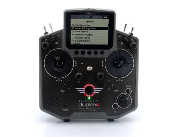 JETI Fernsteuerung DS-12 Carbon Grau 2023 + R9 Emfpänger 2.4Ghz Duplex von JETI Model – Modellflugzentrum Schweiz