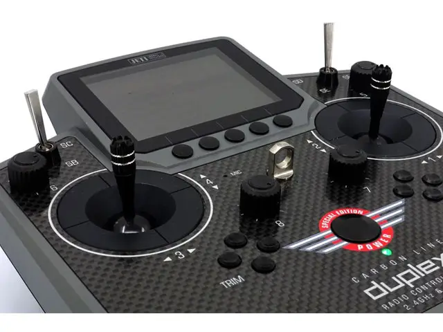 JETI Fernsteuerung DS-12 Carbon Grau 2023 + R9 Emfpänger 2.4Ghz Duplex von JETI Model – Modellflugzentrum Schweiz