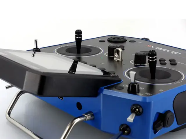 Duplex Hand-Sender DS-14 II Multimode - blau (2. Generation) von JETI Model – Modellflugzentrum Schweiz