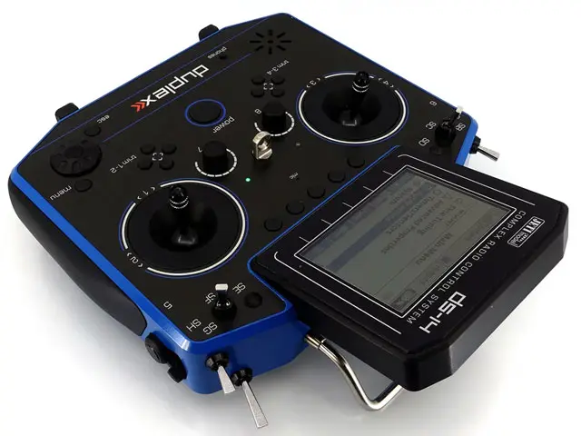 Duplex Hand-Sender DS-14 II Multimode - blau (2. Generation) von JETI Model – Modellflugzentrum Schweiz
