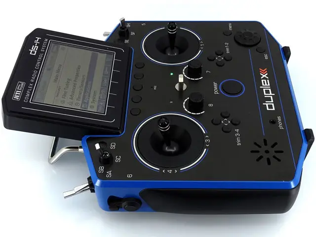 Duplex Hand-Sender DS-14 II Multimode - blau (2. Generation) von JETI Model – Modellflugzentrum Schweiz