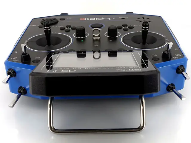 Duplex Hand-Sender DS-14 II Multimode - blau (2. Generation) von JETI Model – Modellflugzentrum Schweiz