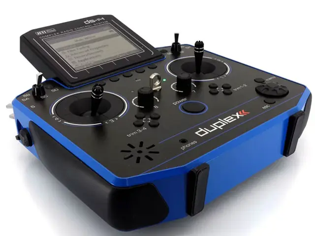 Duplex Hand-Sender DS-14 II Multimode - blau (2. Generation) von JETI Model – Modellflugzentrum Schweiz