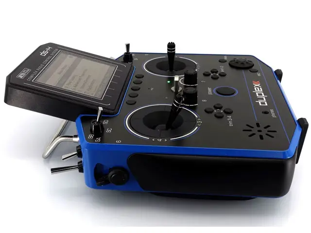 Duplex Hand-Sender DS-14 II Multimode - blau (2. Generation) von JETI Model – Modellflugzentrum Schweiz