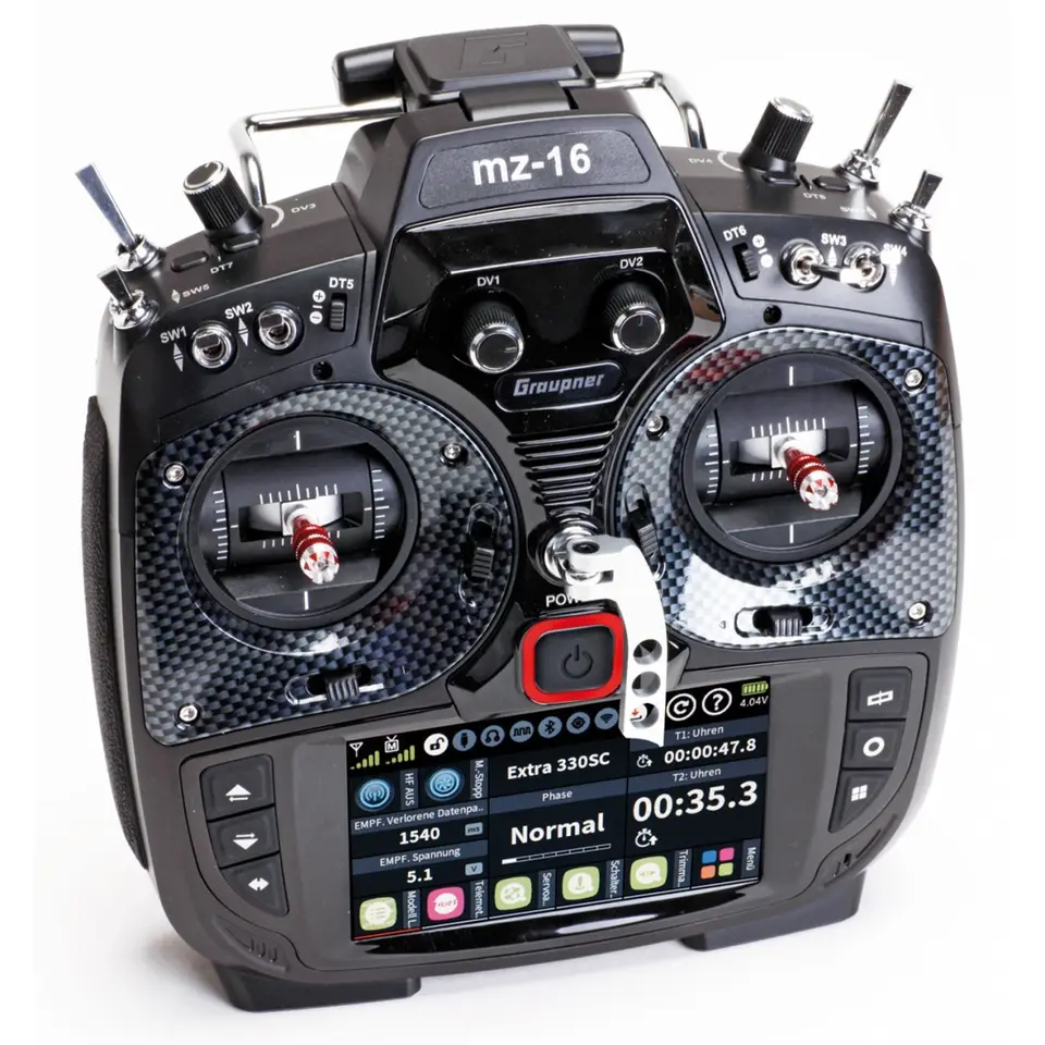 Graupner mz-16 Sender - HoTT 2.4GHz Fernsteuerung 16 Kanäle von Graupner Modellbau – Modellflugzentrum Schweiz