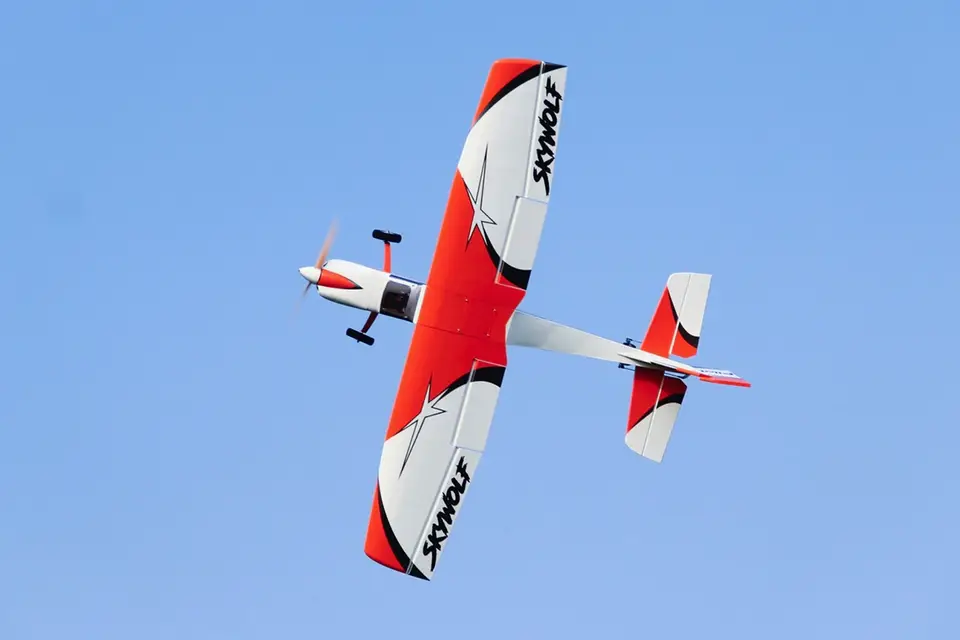 67" SkyWolf V2 (1,71 m) Orange/Blau von Pilot RC – Modellflugzentrum Schweiz