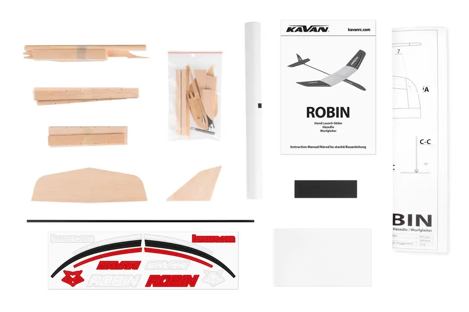 KAVAN Robin 495mm Bausatz – Modellflugzentrum Schweiz