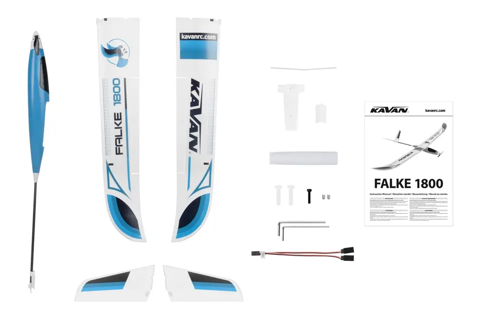 Falke 1800mm ARF - blau, mit R6 Vario Rx von Kavan – Modellflugzentrum Schweiz