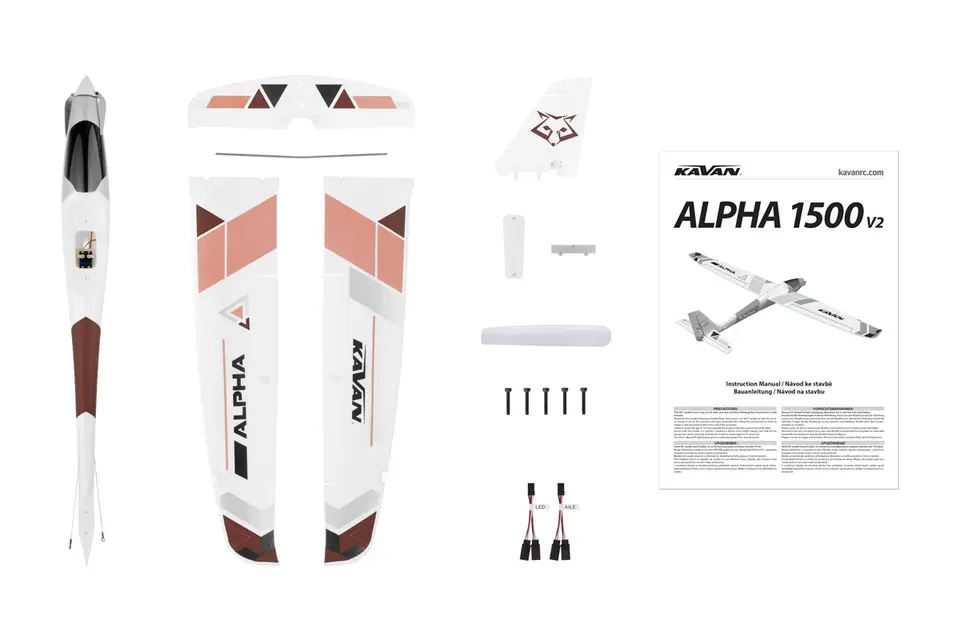 KAVAN Alpha V2 1500mm ARF - rot – Modellflugzentrum Schweiz