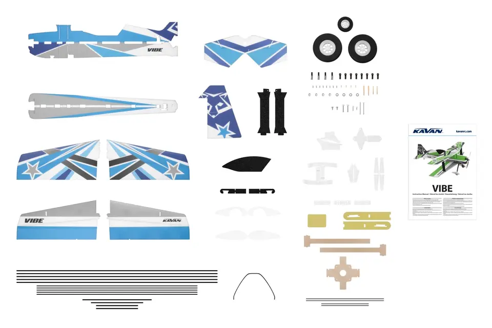 KAVAN Vibe 980mm Kit - blau – Modellflugzentrum Schweiz