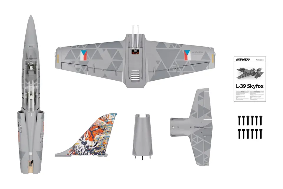 KAVAN L-39 Skyfox 1088mm ARF - grau – Modellflugzentrum Schweiz