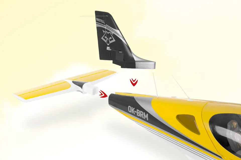 KAVAN Bristell B23 1600mm ARF - gelb – Modellflugzentrum Schweiz
