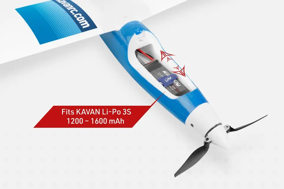 KAVAN Falke 1800mm ARF - blau – Modellflugzentrum Schweiz
