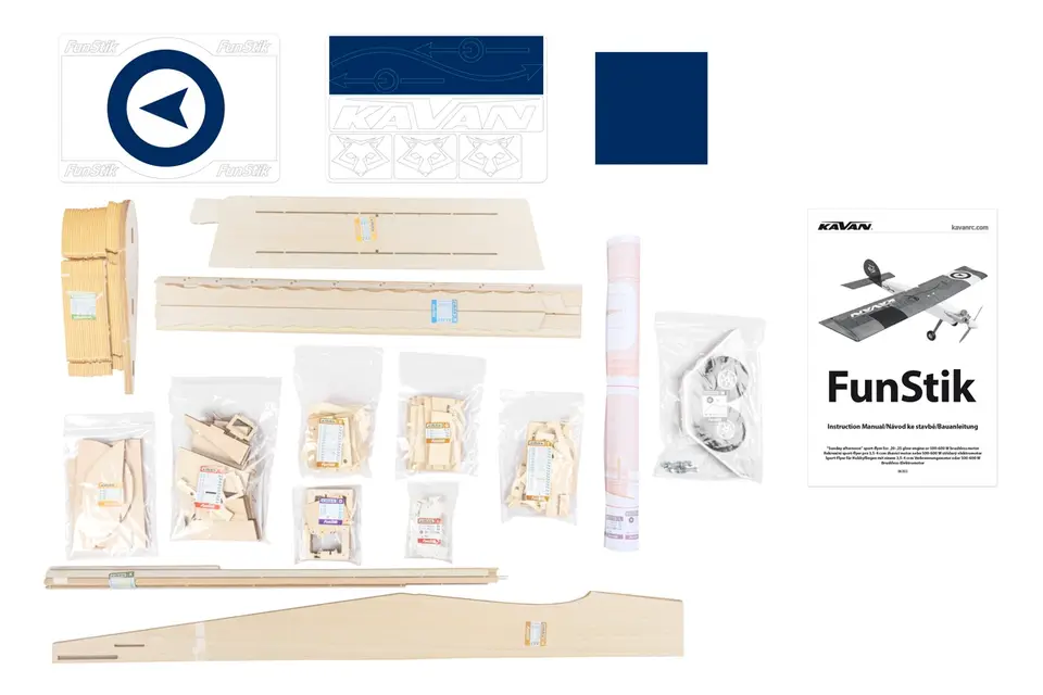 KAVAN FunStik 1280mm Kit – Modellflugzentrum Schweiz