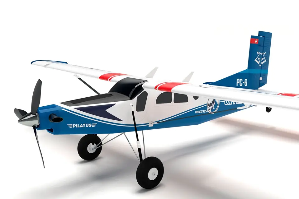 KAVAN Pilatus PC-6 Porter 1500mm ARF - blau, mit R8 Rx – Modellflugzentrum Schweiz