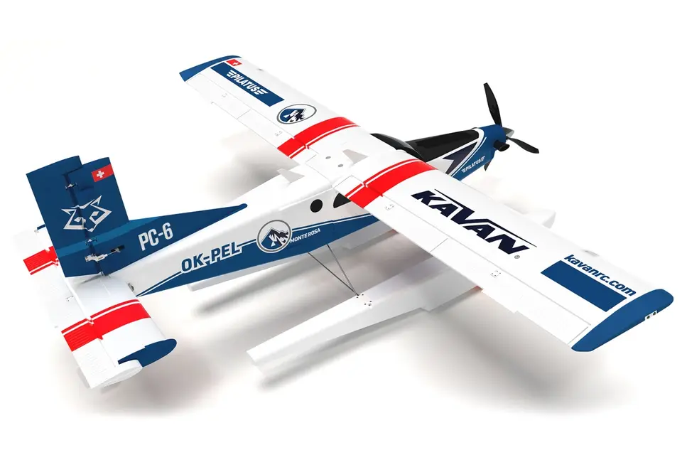 KAVAN Pilatus PC-6 Porter 1500mm ARF - blau, mit R8 Rx – Modellflugzentrum Schweiz