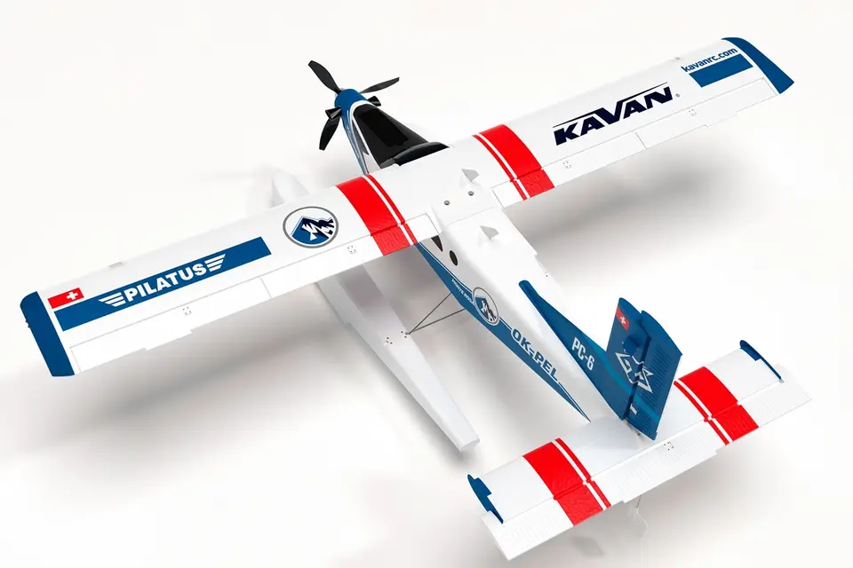 KAVAN Pilatus PC-6 Porter 1500mm ARF - blau, mit R8 Rx – Modellflugzentrum Schweiz