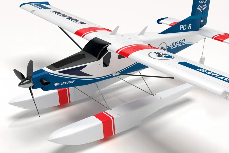 KAVAN Pilatus PC-6 Porter 1500mm ARF - blau, mit R8 Rx – Modellflugzentrum Schweiz