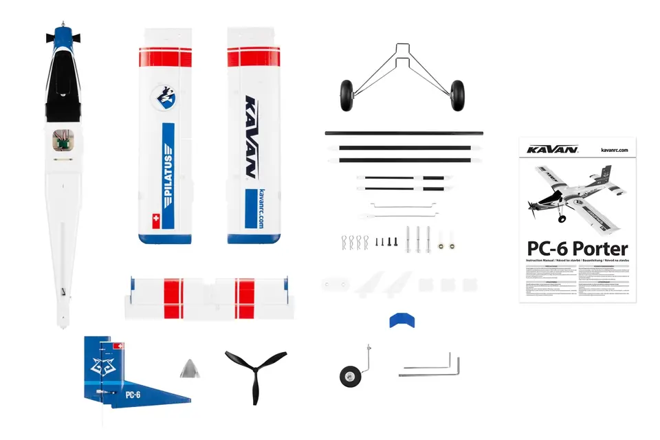KAVAN Pilatus PC-6 Porter 1500mm ARF - blau, mit R8 Rx – Modellflugzentrum Schweiz