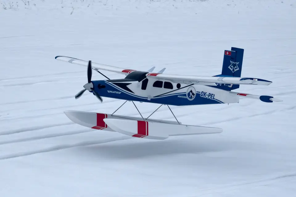 KAVAN Pilatus PC-6 Porter 1500mm ARF - blau, mit R8 Rx – Modellflugzentrum Schweiz