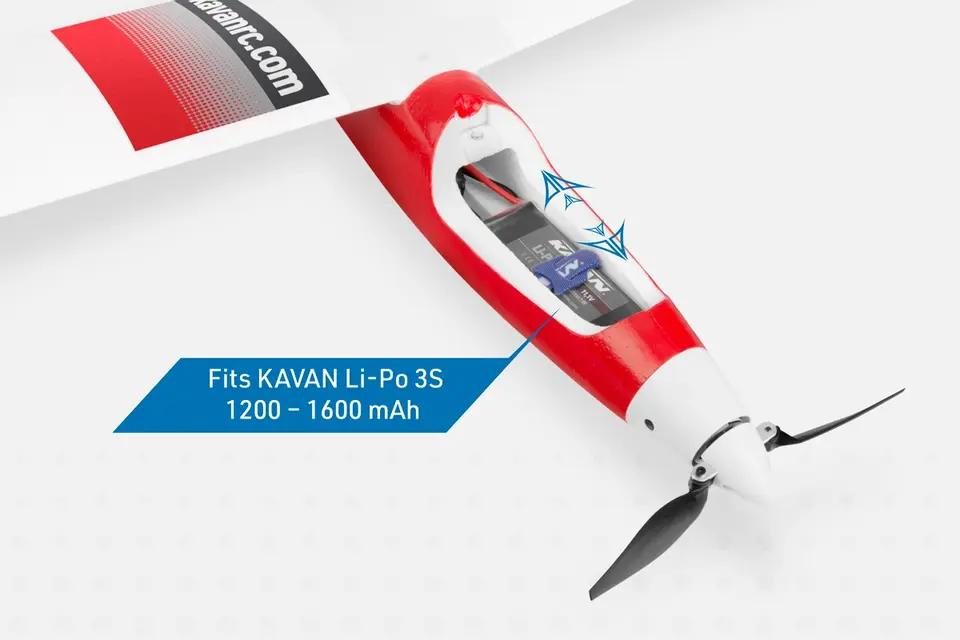 KAVAN Falke 1800mm ARF - rot – Modellflugzentrum Schweiz