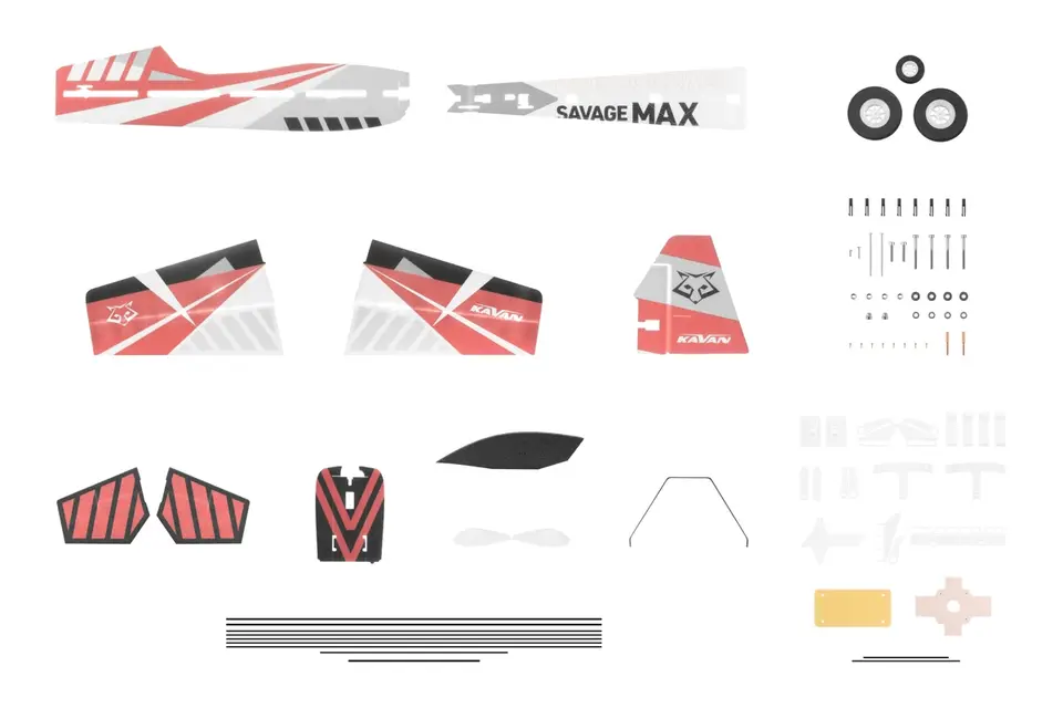 KAVAN Savage MAX V2 1080mm Kit - rot – Modellflugzentrum Schweiz