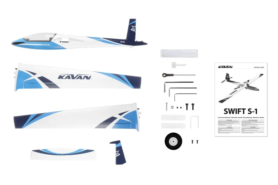 KAVAN Swift S-1 2400mm ARF - blau, mit R8 Vario Rx – Modellflugzentrum Schweiz