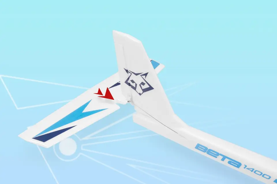 KAVAN Beta 1400 ARF - blau, mit R6 Rx – Modellflugzentrum Schweiz