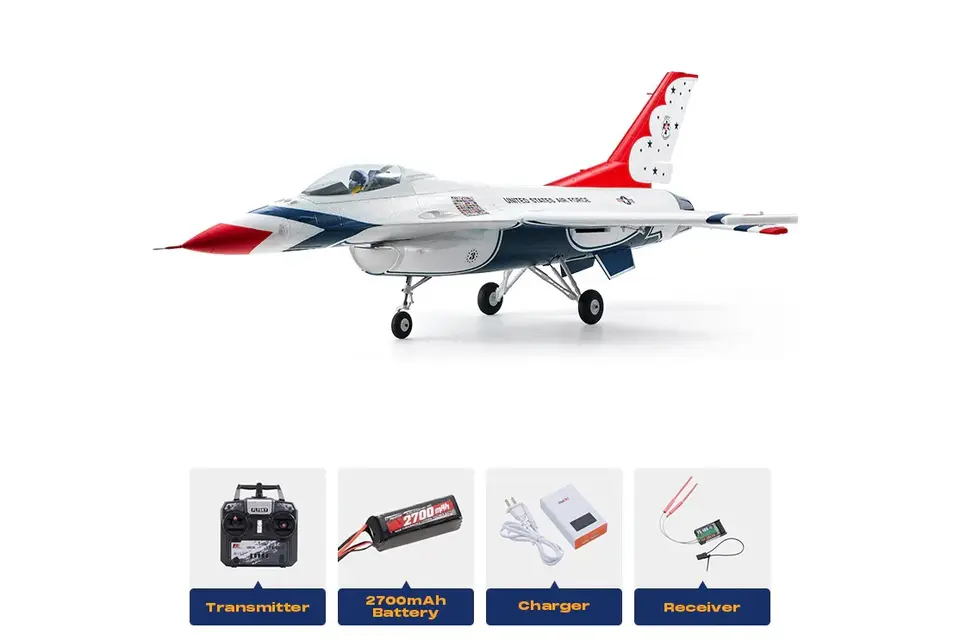 F-16 EDF 64mm PNP Thunderbird von FMS – Modellflugzentrum Schweiz