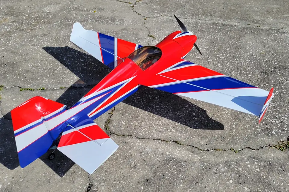 48" MXS EXP V2 – Rot/Weiss/Blau 1,21 m von Extreme Flight – Modellflugzentrum Schweiz