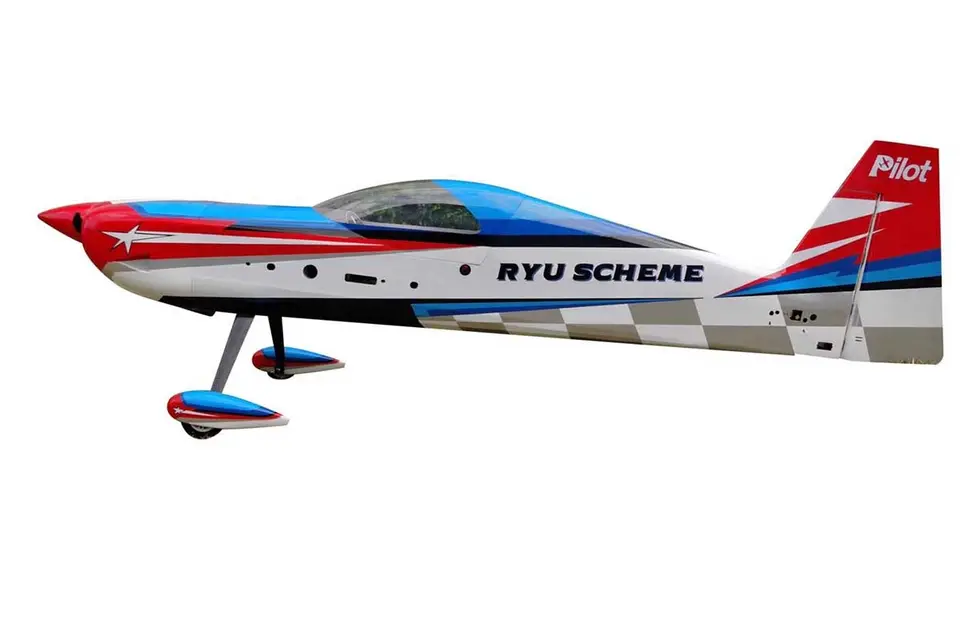 73" Laser 1850 mm 35 ccm Blau-Rot Ryu von Pilot RC – Modellflugzentrum Schweiz
