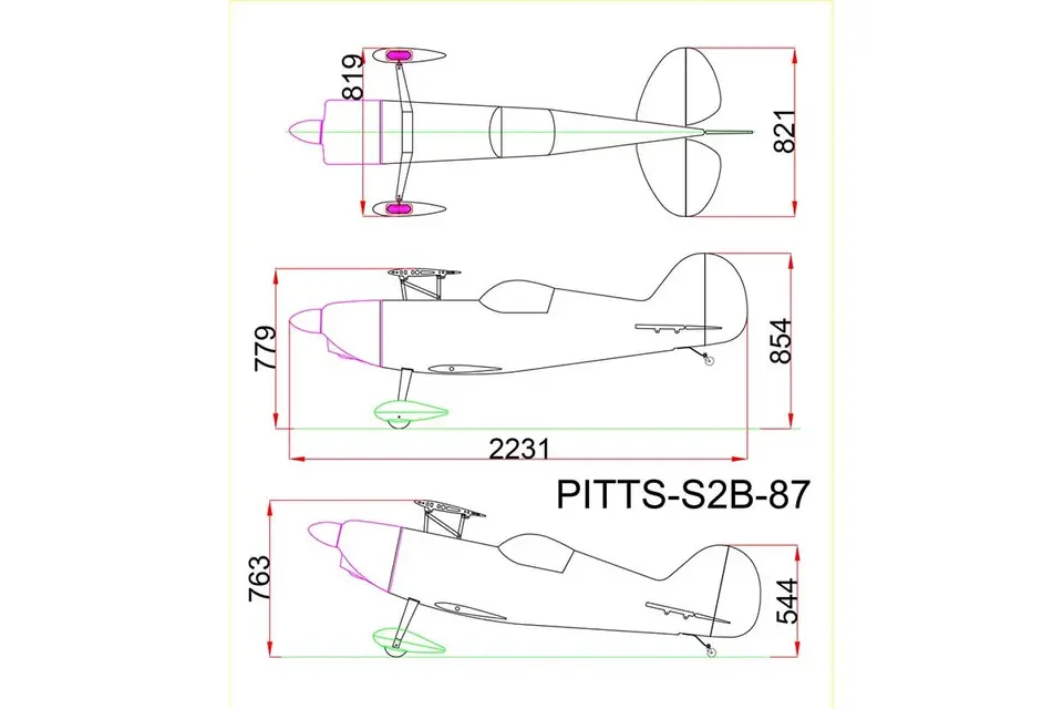 87" Pitts S2B Orange (2,2 m) von Pilot RC – Modellflugzentrum Schweiz