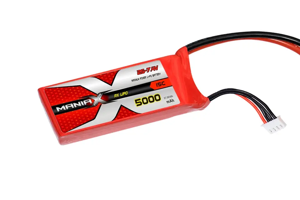 ManiaX Lipol 7.4V 5000mAh 15C RX – Modellflugzentrum Schweiz